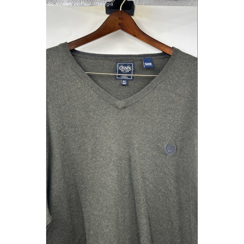 Chaps Cashmere Blend Sweater Men's Size XL Olive Green